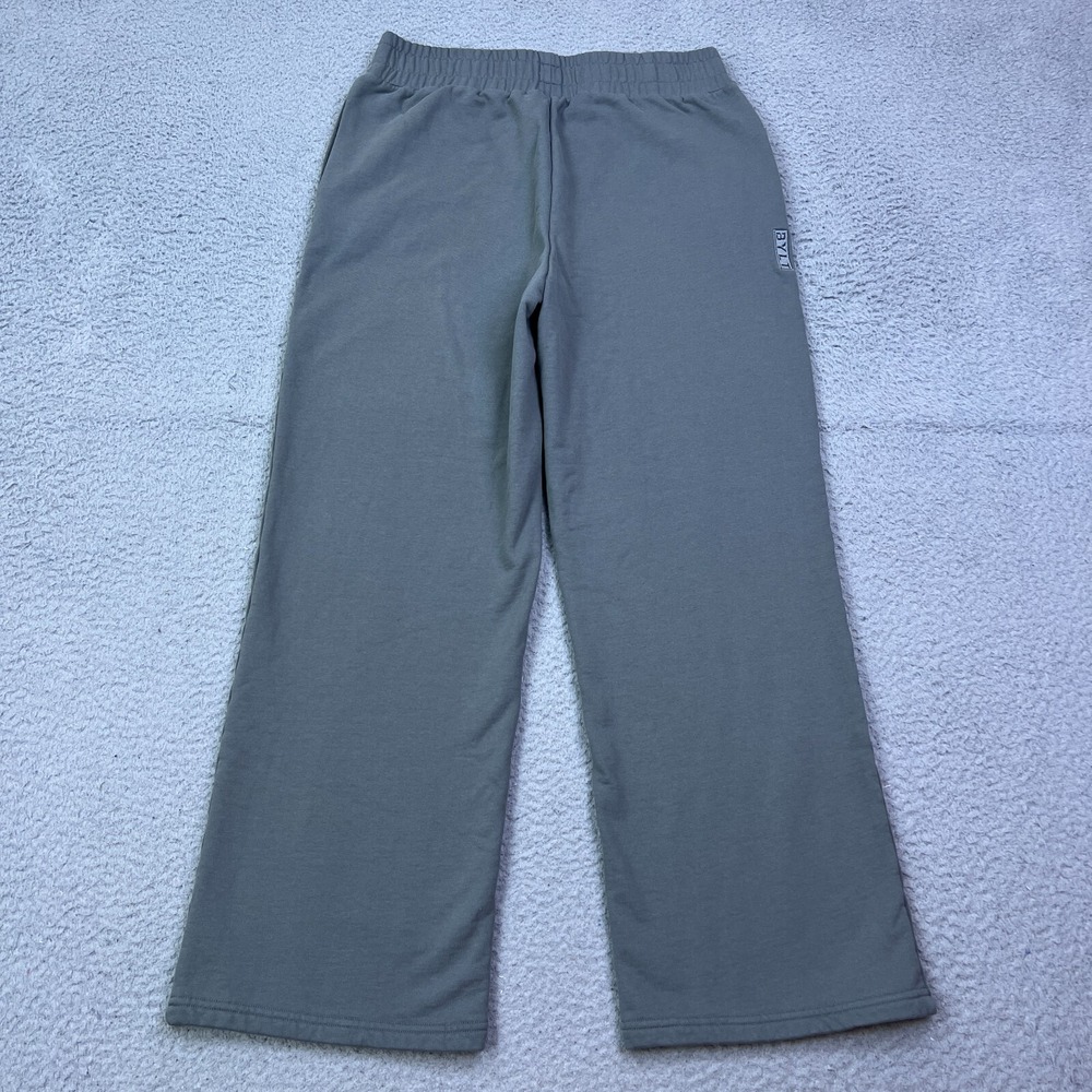 BYLT Sweatpants Mens XL Gray Open Hem Pull On Straight Fleece Pants Gym Lounge